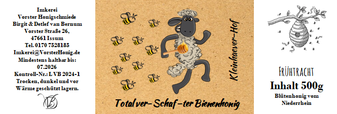 Vorster Honigschmiede Echter Deutscher Honig Bienenhonig DIB Deutscher Imker Bund Liebig Glatzlef Detlef van Bernum Birgit van Bernum Vorst Hexenland Honig Hexenland Imker Hexenland Biene Vorster-Honigschmiede