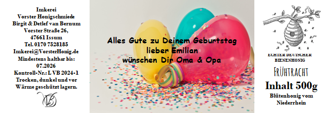 Vorster Honigschmiede Echter Deutscher Honig Bienenhonig DIB Deutscher Imker Bund Liebig Glatzlef Detlef van Bernum Birgit van Bernum Vorst Hexenland Honig Hexenland Imker Hexenland Biene Vorster-Honigschmiede