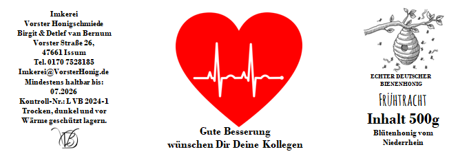 Vorster Honigschmiede Echter Deutscher Honig Bienenhonig DIB Deutscher Imker Bund Liebig Glatzlef Detlef van Bernum Birgit van Bernum Vorst Hexenland Honig Hexenland Imker Hexenland Biene Vorster-Honigschmiede